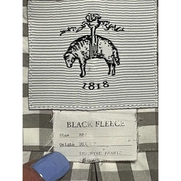 Brooks Brothers Black Fleece Thom Browne Gray White Gingham Cotton Size BB1 - Picture 5 of 12